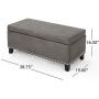Christopher Knight Home Carl Traditional Microfiber Storage Ottoman, Slate, Christopher Knight Home Carl Traditional Microfiber Storage Ottoman, Slate,