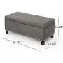 Christopher Knight Home Carl Traditional Microfiber Storage Ottoman, Slate,