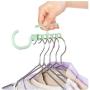 10pcs Random Color Hanger for Clothes Modern Style One Hanger Can Hold 5 Clothing Suit for Clothes Collector and Beautiful Lady Save Wardrobe Space