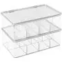 mDesign Plastic First Aid Kit Storage Boxes for Bathroom, Kitchen, Cabinet, Closet, Drawer - Organizes Medicine, Ointments, Adhesive Bandages, Dental, Diabetic Supplies, 8 Divided Sections - Clear mDesign Plastic First Aid Kit Storage Boxes for Bathroom, Kitchen, Cabinet, Closet, Drawer - Organizes Medicine, Ointments, Adhesive Bandages, Dental, Diabetic Supplies, 8 Divided Sections - Clear