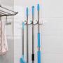 Cavoli Strong Sucker Mop Holder Wall Mounted Mop and Broom Hanger - Kitchen&Garden&Garage Suction Cup Organizer with 3 Positions 2 Hooks,White