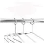 10 pcs Anti-Theft Stainless Steel Clothes Hanger with Security Hook Metal Clothing Hanger for Hotel Used Closet Organizer