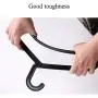 Iddefee Clothes Hanger Pack of 50 Solid Color Plastic Hangers Space Saving Multifunctional Hanger Pants Hangers (Color : White, Size : 4523.50.5cm)