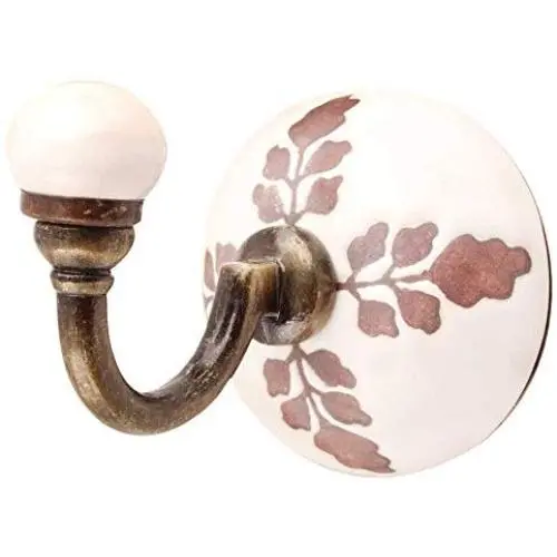 Indianshelf Handmade 1 Artistic Vintage Brown Ceramic Leaf Cut Etched Rail Hooks Holders/Clothes Hooks Over Door Indianshelf Handmade 1 Artistic Vintage Brown Ceramic Leaf Cut Etched Rail Hooks Holders/Clothes Hooks Over Door