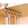 Multifunction Cupboard Hanging Hook, Nail Free 6 Hooks Kitchen Storage Rack Hanger Chest Storage Organizer Holder Coffee Cup Holders (Black, 10.24"x2.56"x0.87") Multifunction Cupboard Hanging Hook, Nail Free 6 Hooks Kitchen Storage Rack Hanger Chest Storage Organizer Holder Coffee Cup Holders (Black, 10.24"x2.56"x0.87")