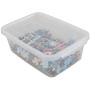 Jekiyo Small Clear Storage Boxes with Lid, Plastic Bin for Office Supplies, 9.3&quotx6.6&quotx3.5" (6 Packs)