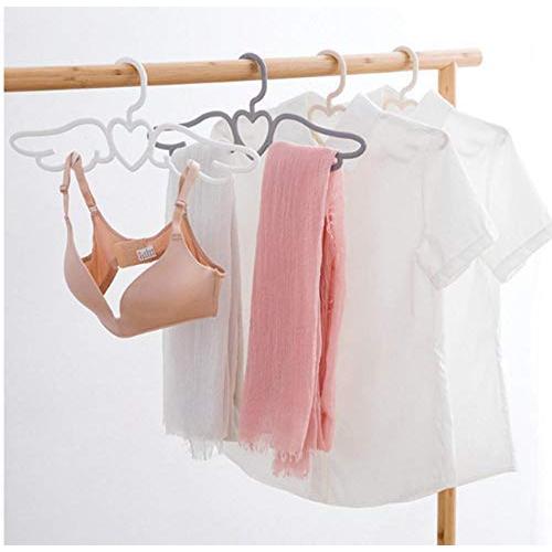 10pcs Random Color Angel Wings Shape Traceless Non-Slip Hanger Wardrobe Organizer for Home Hotel Clothes Hangers Scarf Tie Hook