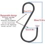 30 Pack Black S Hooks,Heavy Duty Metal Hooks Can Withstand up to 33 pounds.for Kitchen,Office,Garden or Outdoor Activities