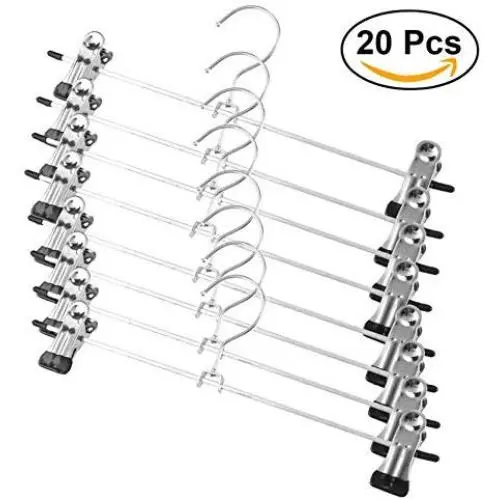 20pcs Stainless Steel Clip Stand Clothes Hanger Household Clothes Coat Skirt Dress Blouse Metal Hangers Hooks 20pcs Stainless Steel Clip Stand Clothes Hanger Household Clothes Coat Skirt Dress Blouse Metal Hangers Hooks