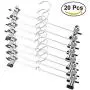 20pcs Stainless Steel Clip Stand Clothes Hanger Household Clothes Coat Skirt Dress Blouse Metal Hangers Hooks 20pcs Stainless Steel Clip Stand Clothes Hanger Household Clothes Coat Skirt Dress Blouse Metal Hangers Hooks