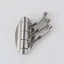 Leyden TM Foldable Arms Coat Hook Three Towel/Clothes Hanger for Bathroom Kitchen Wall Mount Brushed Nickel, 1 Piece