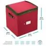ZOBER Christmas Ornament Storage Boxes with Zippered Closure - Protect & Keeps Safe Up to 64 Holiday Ornaments & Xmas Decorations Accessories, Durable Non-Woven Ornament Storage Container, Two Handles ZOBER Christmas Ornament Storage Boxes with Zippered Closure - Protect & Keeps Safe Up to 64 Holiday Ornaments & Xmas Decorations Accessories, Durable Non-Woven Ornament Storage Container, Two Handles