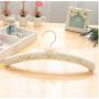 10 Pcs Top Grade White Cotton Fabric Padded Clothes Hanger Rack with Bowknot, Anti-Slip Dress Shirts Hanger with Embroidery Decoration 10 Pcs Top Grade White Cotton Fabric Padded Clothes Hanger Rack with Bowknot, Anti-Slip Dress Shirts Hanger with Embroidery Decoration