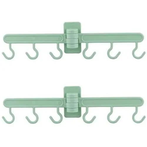 uxcell Plastic Home 6 Hooks Foldable Wall Sticker Clothes Hanger Hook 2pcs Light Green uxcell Plastic Home 6 Hooks Foldable Wall Sticker Clothes Hanger Hook 2pcs Light Green