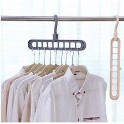 10pcs Random Color Multifunction Plastic Saving Hanger Magic Clothes Hanger with Hook Closet Organizer Hooks Bathroom Kitchen Coat Home Tools