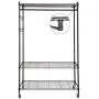 Homdox 3-Tiers Large Size Heavy Duty Wire Shelving Garment Rolling Rack Clothing Rack with Double Clothes Shelves and Lockable Wheels+1 Pair Side Hooks,Black Homdox 3-Tiers Large Size Heavy Duty Wire Shelving Garment Rolling Rack Clothing Rack with Double Clothes Shelves and Lockable Wheels+1 Pair Side Hooks,Black