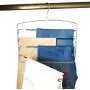 comingfit 2 Pack of Pants Hangers, No Slip Multi Pant Hanger for Jeans Trousers, Skirts, Scarf, 5 Swing Arms Pant Rack