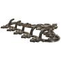 Sungmor Cast Iron Rustic Coat Hook Hanger with 5 Hooks - Practical Iron Storage Organizer/Wall Hooks Hanging Rack - Pretty Pattern Charming Wall Decor for Keys Clothes Hats
