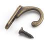 Fenfangxilas Hook, 10Pcs Antique Brass Strong Adhesive Wall Hook Clothes Coat Hanger Home Decor - 10pcs