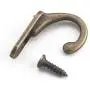 Fenfangxilas Hook, 10Pcs Antique Brass Strong Adhesive Wall Hook Clothes Coat Hanger Home Decor - 10pcs