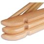 Tikkii Natural Wood Clothes Hanger Closet Rack Non-Slip Heavy Duty Coats Suit Pants Bar (Pack of 5)
