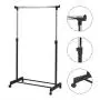 Adjustable Rolling Garment Rack Heavy Duty Clothes Hanger Portable Rail Rack New Adjustable Rolling Garment Rack Heavy Duty Clothes Hanger Portable Rail Rack New
