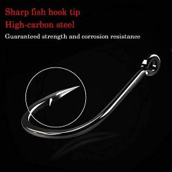 Drasry Fishing Hooks Set High Carbon Steel Jig Bait Sharp Fish Hook for Saltwater Freshwater