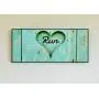 Race Medal Holder/Running Medal Hanger RUN Carved Heart- Wood Wall Mounted Medal Organizer. CUSTOMIZATION Available