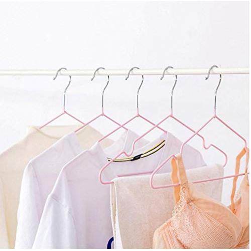 10pcs Random Color Non-Slip Hanger Clothes Drying Rack Holder Durable for Home Wardrobe Decoration