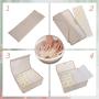 LEEFE Drawer Organizer with Lids, 2 Pack Foldable Divider Organizers Closet Underwear Storage Boxes for Sortin Socks, Bra, Scarves and Lingerie in Wardrobe or Under Bed, Breathable Washable Linen Fabric