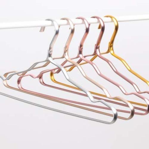 10Pcs Heavy Duty Portable Anti-Deformation Aluminum Alloy Durable Hanger, Space Aluminum Anti-Skid Clothes Support Adult Clothing Hanger Clothes Storage Rack