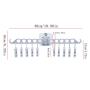 HJYPYJ Magic Hanger,Multi-Angle Rotation Multifunction Folding Hangers,Detachable Clip Easy to Use Pp Wall Mount Hanger,Space-Saving Organizer Hangers, Non-Slip/Gray / 48cm