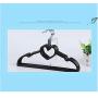 10pcs Random Color Clothes Hangers Plastic Heart Shaped Coat Non-Slip Multi-Function Hangers Home Dry and Wet Clothing Rack