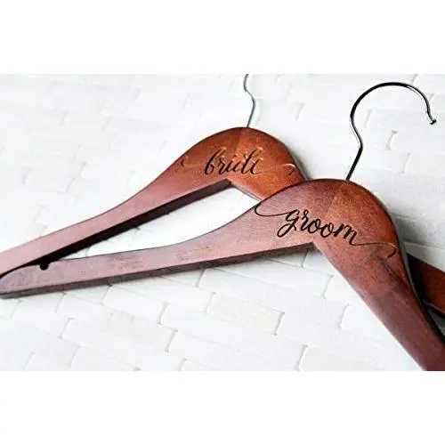 Personalized, Engraved Wedding Dress Hanger by Left Coast Original Personalized, Engraved Wedding Dress Hanger by Left Coast Original