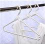 5pcs Random Color Clothes Hanger, Plastic Pearl Beaded Clothes Dress Coat Hangers
