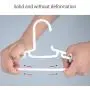 TMALLPLUS 50 Pack Childrens Size White Plastic Hangers Nonslip and Durable baby and kids Clothes Hangers-White