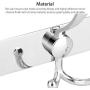 EEEKit 10/15 Hooks, Stainless Steel 304 Coat Holder, Rail Hat Bath Robe Clothes Hanger Rack Mugs Holder Home Storage for Office, Kitchen, School, Entryway, Wall Mounted
