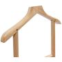 Wood Valet Stand Coat Rack Executive Clothes Suit Hanger