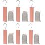 Wahdwan 6 Pack Cedar Hanger Blocks for Clothes Storage and 6PCS Chips Shavings Sachets Bags for Closet Drawers Fresh Scent
