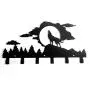 Wander Agio Sika Deer Pine Metal Wall Mounted Bag Hanger Coat Rack Clothing Hooks Black Wander Agio Sika Deer Pine Metal Wall Mounted Bag Hanger Coat Rack Clothing Hooks Black