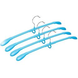 Iddefee Clothes Hanger 100-piece Wide Stretch Non-Marking Non-Slip Scratch-Resistant Chain Hanging Suit Hanger Creative Hanger Adult Pants Hangers (Color : Blue, Size : 48x22cm)