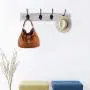 Y&ME YM Coat Hooks Wall Mounted Set of 2,White Rustic Wood Coat Rack with 8 Sturdy Bronze Hooks, White Hanging Wall Coat Hooks Rack for Entryway, Bathroom, Closet Room, 16 x 2.4 x 0.6 Inch