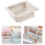 MOGOI Retractable Fridge Drawer Organizer, Kitchen Refrigerator Fridge Storage Boxes Keep Fridge Tidy Shelf Holder Food Container Baskets Storage Containers Magnet Set for Fruits Drink Juice Vegetables