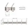 HOMFA Coat Hook Wall Mounted Stainless Steel Hook Rack with 6 Dual Hanger Hooks for Coats, Hats, Scarves, key HOMFA Coat Hook Wall Mounted Stainless Steel Hook Rack with 6 Dual Hanger Hooks for Coats, Hats, Scarves, key