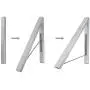 GADENT Folding Clothes Hanger, Drying Rack, Wall Mounted Retractable Clothes Rack, Aluminum, Home Storage Organiser Space Savers, Easy Installation (2 pack, with 4 hooks)