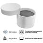 Delymc PR02 Jewelry Box, 360 Degree Rotating Jewelry Storage Boxes 4 Layers Jewelry Organizer Holder for Necklace Bracelet Ring Earring Small Items Container Case