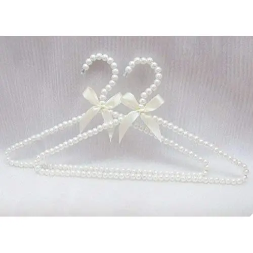 Bueer 10 Pack Pearl Beads Metal Elegant Clothes Hangers Standard Hangers (White) Bueer 10 Pack Pearl Beads Metal Elegant Clothes Hangers Standard Hangers (White)