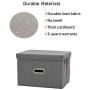 Polecasa Storage Bins with Lid-2 Pack-Removable Lid, Collapsible, Stackable, Linen Fabric. Storage Cubes Boxes Containers Organizer Basket for Home, Office, Bedroom, Closet, and Shelves(Medium| 26L)