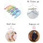 Buzazz 10PACk Portable Folding Clothes Hanger Home Travel Outdoor Camping Plastic Hangers Racks for Shirt, Skirt, Underwear, Kids clothes, Pants and More Five colors