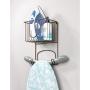 mDesign Wall Mount Metal Ironing Board Holder with Small Storage Basket - Holds Iron, Board, Spray Bottles, Starch, Fabric Refresher for Laundry Rooms - Bronze mDesign Wall Mount Metal Ironing Board Holder with Small Storage Basket - Holds Iron, Board, Spray Bottles, Starch, Fabric Refresher for Laundry Rooms - Bronze